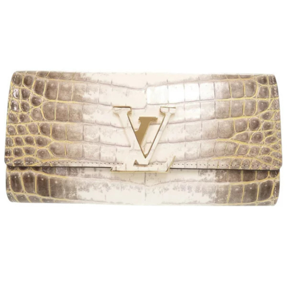 Louis Vuitton Portefeuille Capucines Crocodile Sahara Long Wallet LV